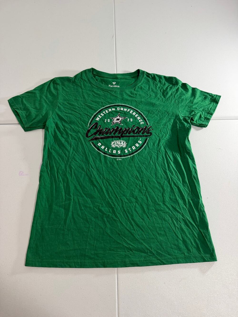 Dallas Stars 2020 Western Conference Champions Roster T-Shirt Large Green